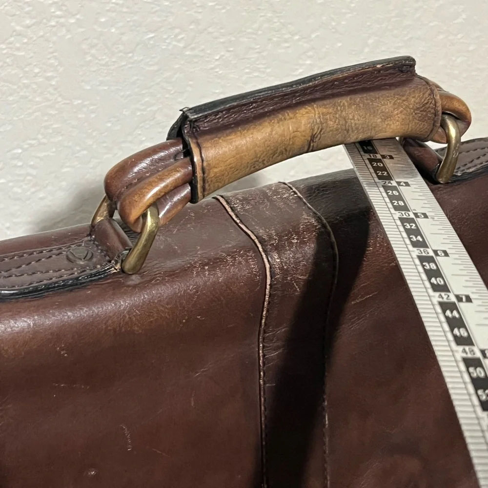 Sophisticated Dark Brown Leather Briefcase for Men